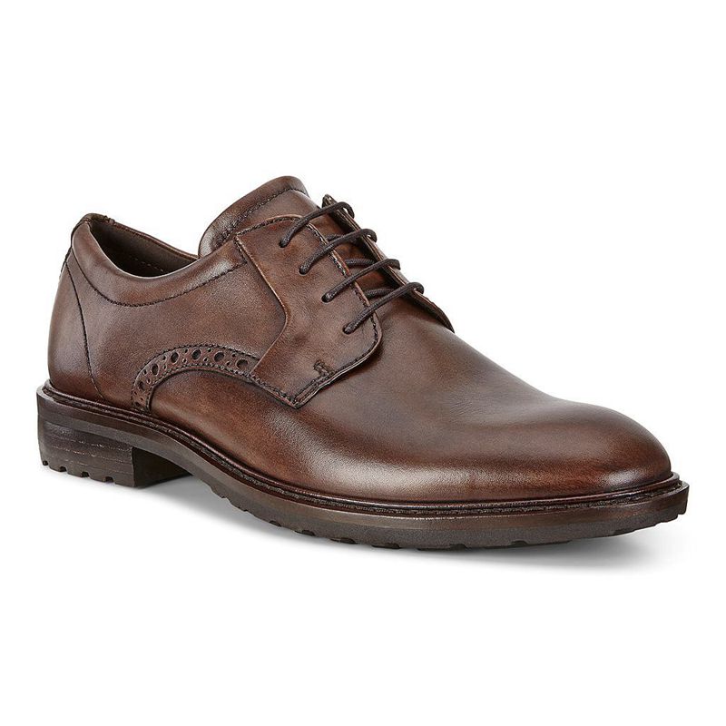 Zapatos Con Cordones Ecco Vitrus I Para Hombre,Marrones,281650-SHA